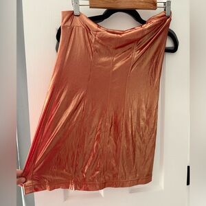 Urban Outfitters Shiny Copper Pencil Skirt